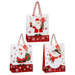 3D Weihnachtsgeschenktüten Xmas, Groß, 3er-Set, ca. 34 cm