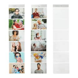 3er Set Fotohalter für je 6 Fotos, Querformat 10x15 cm