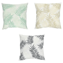 3er-Set Outdoor-Kissen mit Blättermotiv, 45x45cm