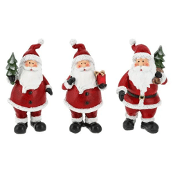 3er Set Weihnachtsmänner, Festliche Figuren, Höhe ca. 16 cm