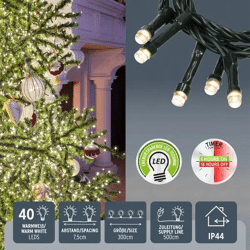 3m Mini-Lichterkette mit 40 LEDs - Effiziente Beleuchtung für kleine Räume
