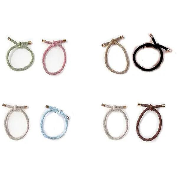 4er Pack Haargummis mit Knoten, 2er Sets - Stilvolle und Praktische Haaraccessoires