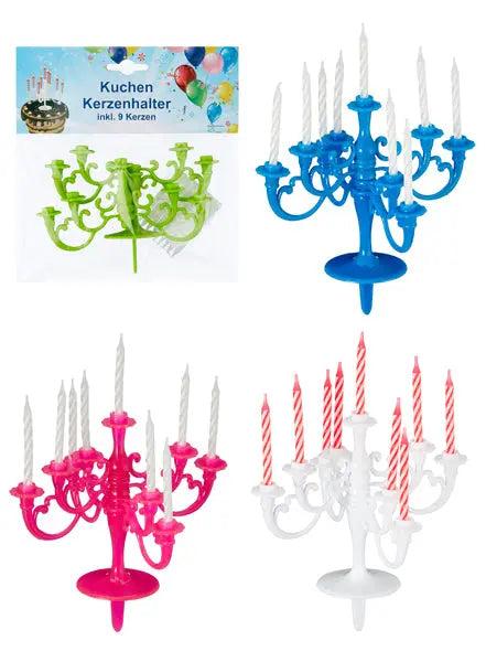4er Set Kuchen-Kerzenhalter, 13cm, je f&uuml;r 9 Kerzen &ndash; Perfekt f&uuml;r Feste
