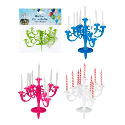 4er Set Kuchen-Kerzenhalter, 13cm, je für 9 Kerzen – Perfekt für Feste