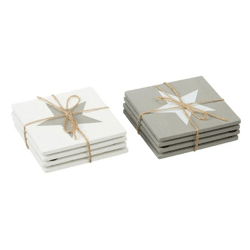 4er-Set Stern-Untersetzer, 2 Designs pro Set, 10x10 cm – Perfekt für Zuhause