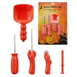 5-teiliges Kürbisschnitz-Set in Orange – Ideal für Halloween & Bastelspaß