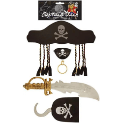 5-teiliges Piraten-Set für Abenteuer mit 47 cm Größe – komplette Piratenkostüme