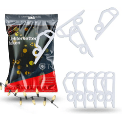 50x Clips Lichterketten & Lichtvorhang Haken Halterung & Befestigung - Dachrinnenhaken an Weihnachten
