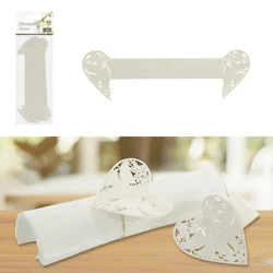 6er Set Faltbare Serviettenringe für Hochzeiten - Elegante Tischdekoration