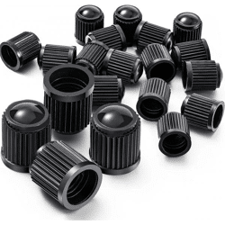 8X Passgenaue Ventilkappen Auto Kappe Autoventil Fahrradventil - schwarz für PKW & Motorrad & Fahrrad - Rad & Reifen