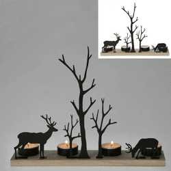 Adventsleuchter, ca. 30 cm breit – Traditioneller Weihnachtsleuchter | Rustikaler Kerzenhalter