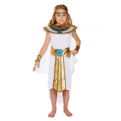 Ägyptisches Mädchen Kostüm 7-9 Jahre - Kinder Pharaonin Verkleidung Medium
