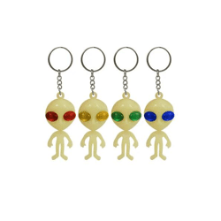 Alien-Figuren Leuchten im Dunkeln, 7 cm, 4 verschiedene Designs - Sammel- & Spielzeug