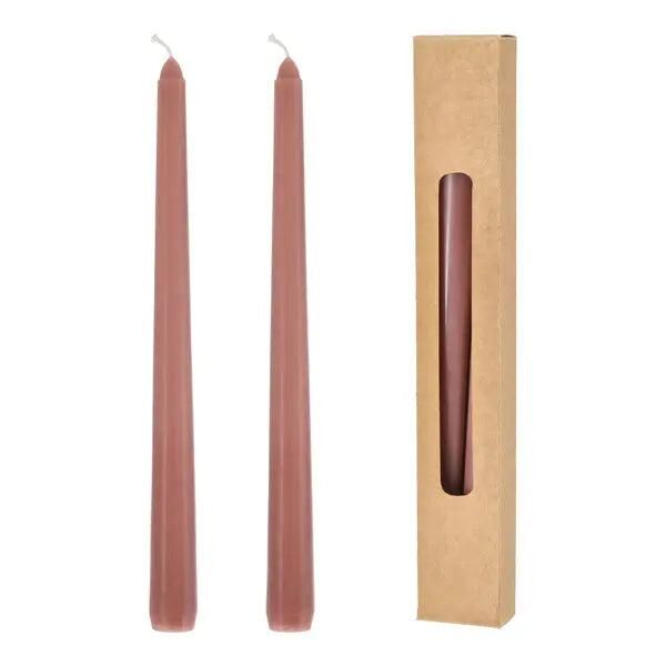 Altrosa Stabkerzen, 25cm, 2er Set - Elegantes Flair f&uuml;r Zuhause