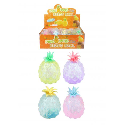 Ananas-Quetschspielzeug, 11 cm, 4er-Set in verschiedenen Farben, Stressabbau