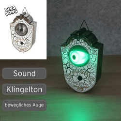 Animierte Türklingel, Halloween, Auge, 18cm hoch - Gruselige Bewegungssensor-Deko