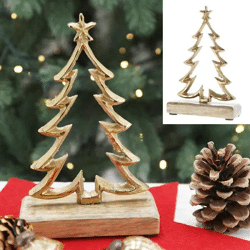 Antikgoldener Baum auf Sockel, 17cm Hoch - Edles Deko-Element