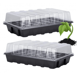 Anzuchtgewächshaus 27 x 19 cm Set - Mini Zimmergewächshaus mit Anzuchtkasten & Anzuchtschale für Pflanzen zur Anzucht