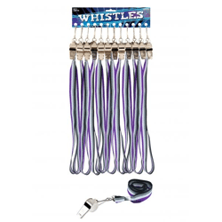 Asexual Pride Whistle, metal whistle 5.5 cm with 80 x 2 cm lanyard