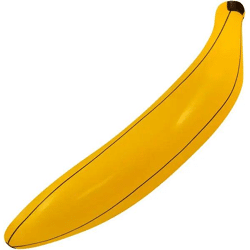 Aufblasbare Banane 80 cm – Riesen-Deko-Frucht für Partys und Schwimmbad-Spaß