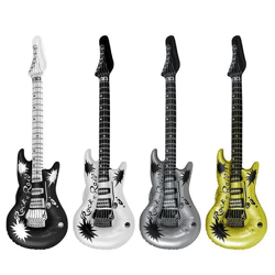 Aufblasbare Gitarre 106 cm – Rock N Roll, 4 verschiedene Farben, Partyzubehör & Musikspielzeug