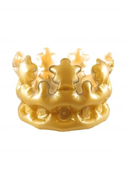 Aufblasbare Goldene Krone f&uuml;r Kinder, 30 cm - Partykleidung & Kost&uuml;mzubeh&ouml;r