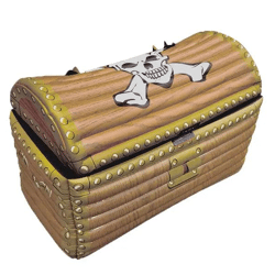 Inflatable treasure chest 58 x 31 x 52 cm - ideal for party decorations and pool games