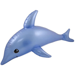 Aufblasbarer Delfin, 53 cm, Wasserspielzeug für Pool und Strand, Kinder-Sommerspielzeug