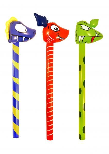 Inflatable dinosaur stick, 118 cm, 3 assorted, toy for children