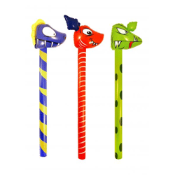 Aufblasbarer Dinosaurier-Stab, 118 cm, 3-fach sortiert, Spielzeug für Kinder