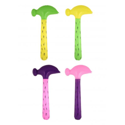 Aufblasbarer Hammer 86 cm – Spielzeughammer in 4 verschiedenen Farben für Partys und Spiele