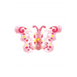Aufblasbarer rosa Schmetterling am Armband, 25 cm – lustiges Spielzeug für Kinder