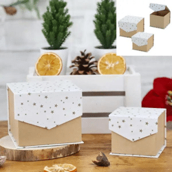 Aufklappbares Boxenset Sterne - 2er Set faltbare Aufbewahrungsboxen für Zuhause & Büro