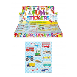 Aufkleber Fahrzeuge Set - 12 Stück Je Karte, 10x11,5 cm, Vielfältige Motive