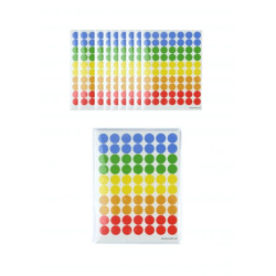 Aufkleber-Set, 70 Stück, 5 verschiedene Farben, selbstklebende, bunte Aufkleber für Heimwerker und Dekoration