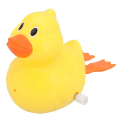 Aufziehbare gelbe Badeente - Lustiges Badespielzeug, ca. 10x8cm, Klassische Schwimm-Ente