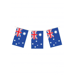 Australien-Flaggenkette, 4 m lang, 11 PVC-Flaggen, 20 x 30 cm, Wetterfest