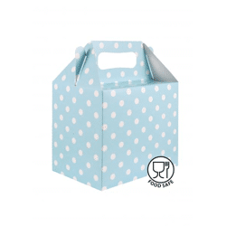 Babyblaue Lunchbox mit Polka-Punkten, 14L x 9,5W x 12H, Bpa-Frei, Tragbar, Für Kinder