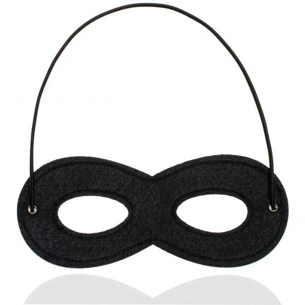 Bandit Augenmaske schwarz, Einbrecher Maske f&uuml;r Kinder & Erwachsene an Fasching & Karneval (1x)