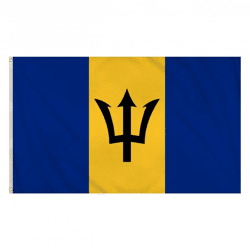 Barbados-Flagge, 5Ft X 3Ft - Große Nationalflagge für den Außenbereich