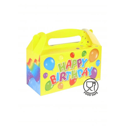 „Happy Birthday“-Lunchbox, 22,5 L x 9,5 B x 12 H cm, festlicher und langlebiger Lebensmittelbehälter