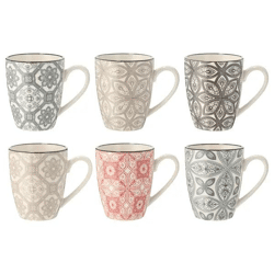 Becher Ornament, 6er-Set, ca. 10cm hoch – Dekorative Anhänger für Tassen und Becher