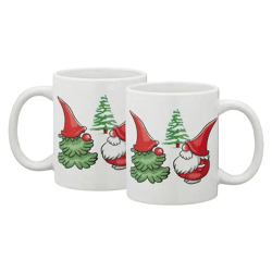 Becher Wichtel, gerade Form, 300 ml, 9,5 cm hoch - Fröhliche Weihnachts-Tasse