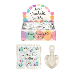 Berührbare Mini-Luftblasenflaschen in Herzform, 3 ml, 5 cm – weiße Partygeschenke