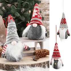 Bezaubernde Wichtel zum Hängen, Set aus 2, ca. 20 cm hoch - Festliche Hängedeko