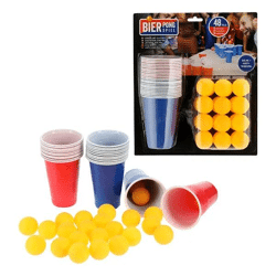 Bierpong Trinkspiel Set, 48-teilig – Ultimativer Partyspaß