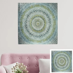 Bild Mandala Pailletten, Design 2, 90x90cm - Großes Dekoratives Wandkunstwerk