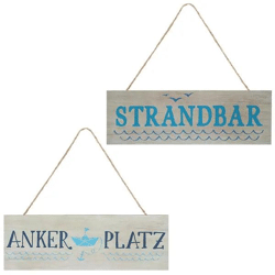 Bild Maritim, 30x10 cm, 2er-Set – Küsten-Wandkunst | Nautische Deko für Ihr Zuhause