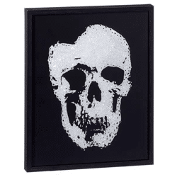Bild Skull Glitzer, Klein, 25x20cm - Dekoratives Funkelndes Kunstwerk