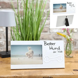 Bilderrahmen 'Bester Hund der Welt', ca. 25x13cm – Perfektes Geschenk für Hundeliebhaber